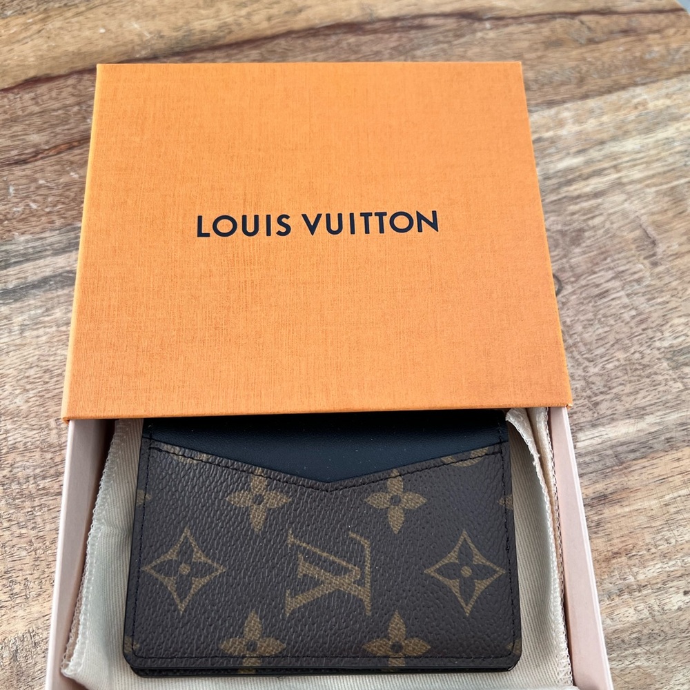 Louis Vuitton Black and Brown Monogram Card Case/Wallet - BRAND NEW! AUTHENTIC!